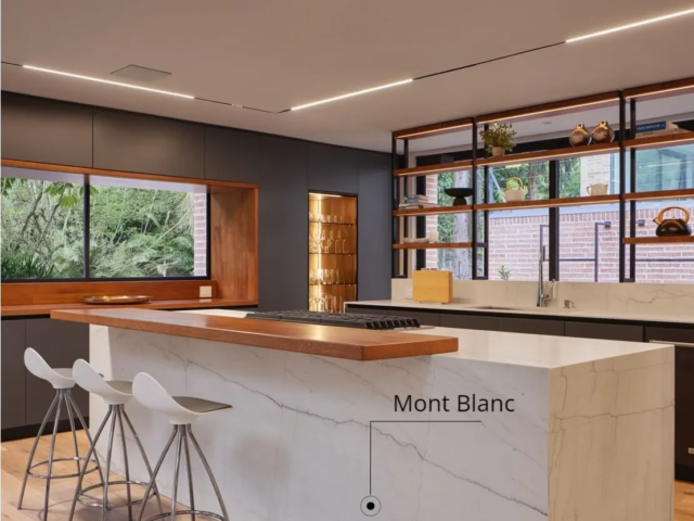 Foto: neolith: helle Küche mit &quot;Mont Blanc&quot;-Oberfläche